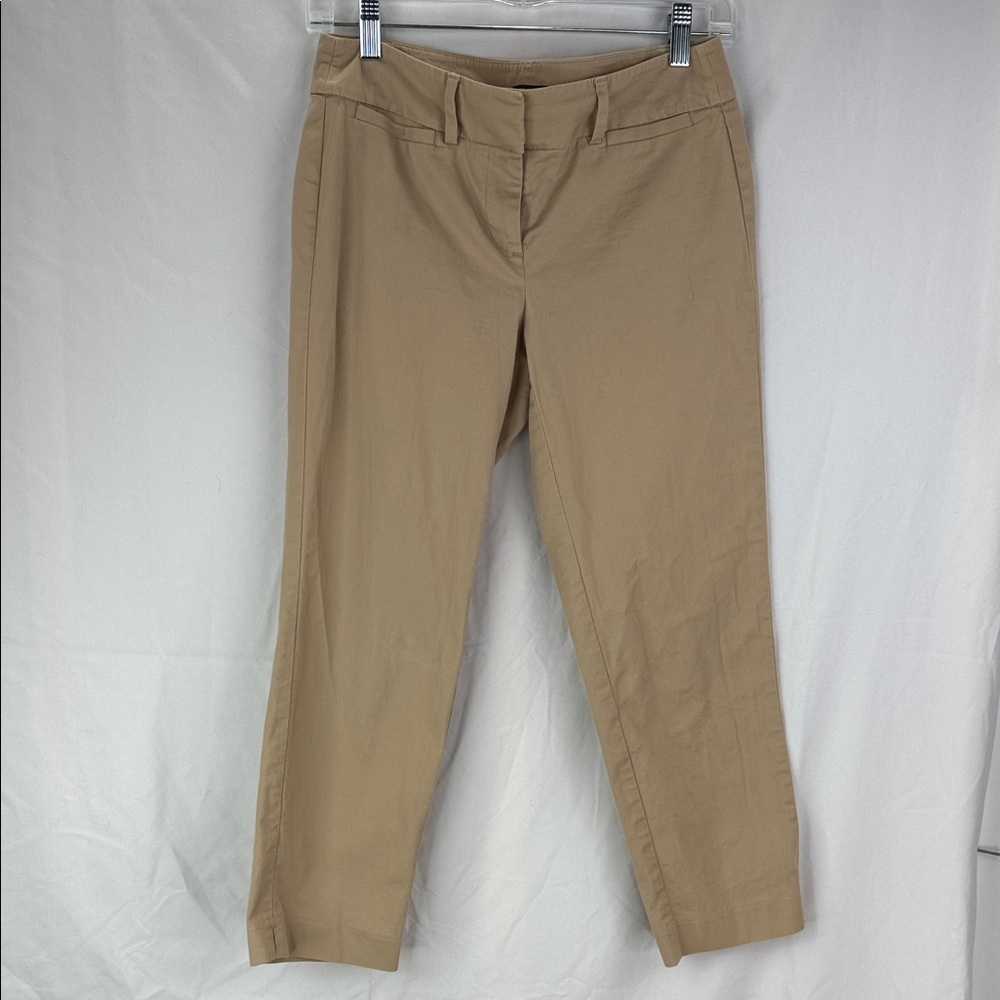 Ann Taylor Factory Women’s 23” Flat Front Four-Pocket Size 0P Khaki Chinos